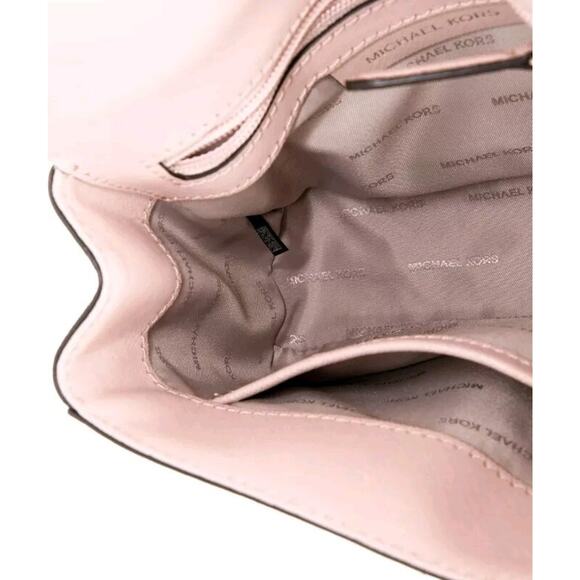 Michael Michael Kors Ava Extra-Small Crystal-embellished Leather Crossbody Pink - Picture 7 of 8